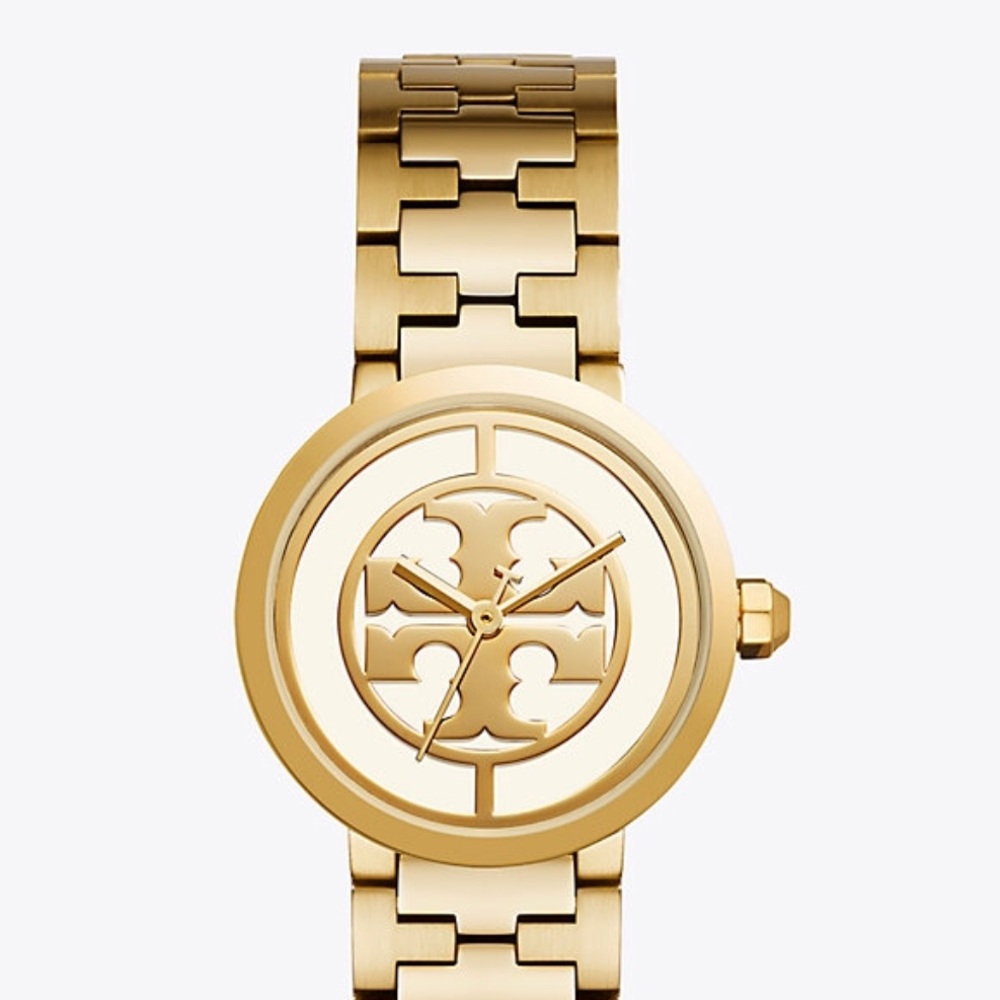 REVA WATCH, GOLD-TONE STAINLESS STEEL/IVORY, 36 MM
